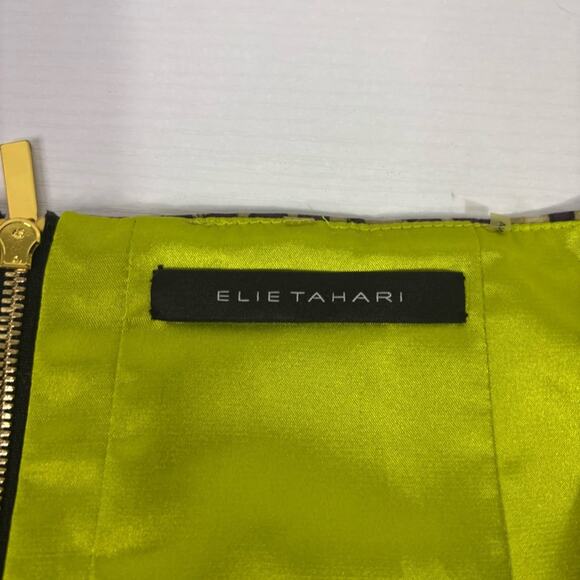 Elie Tahari Funky Tan and Brown Animal Print Pencil Skirt Size 8 KK0702 - Picture 6 of 8